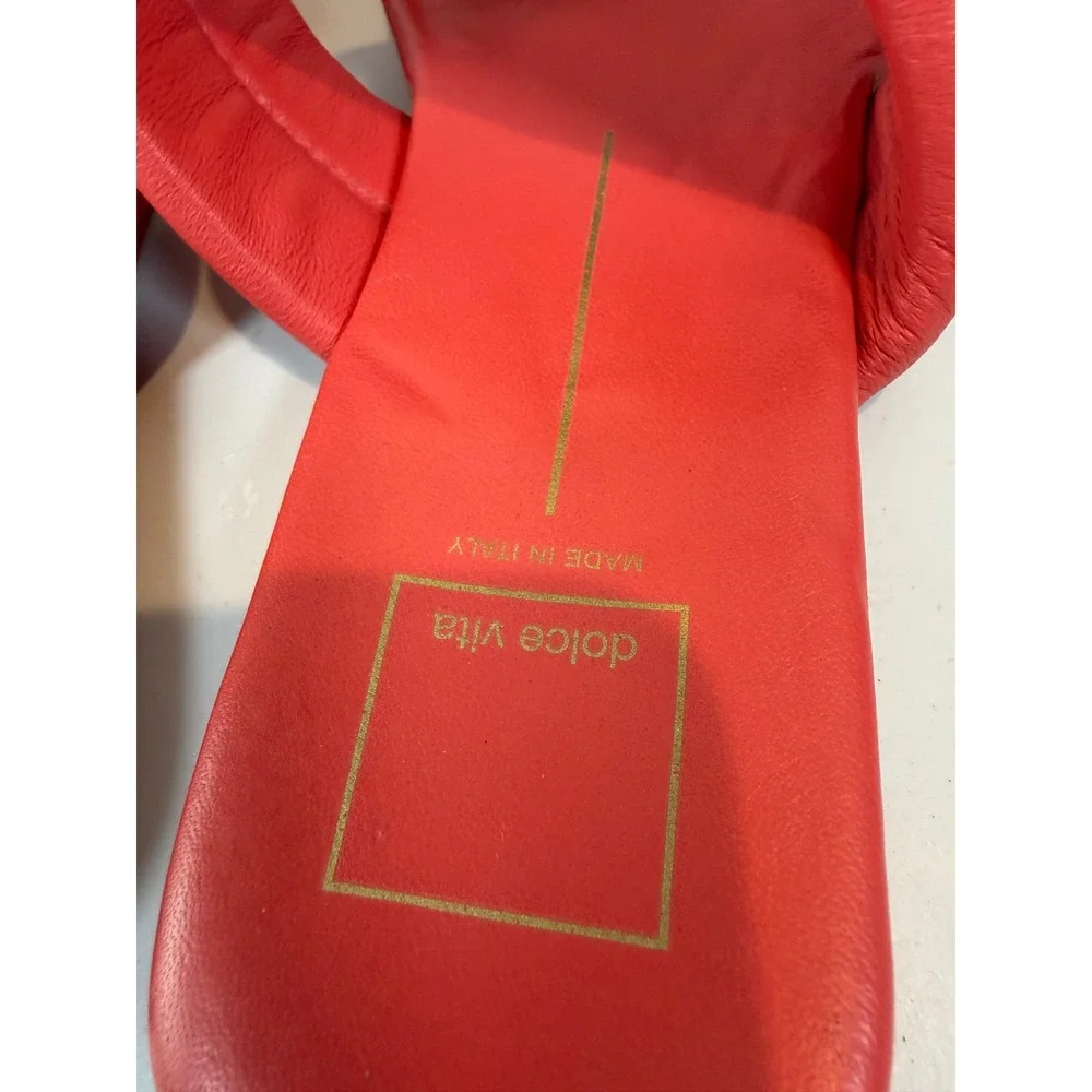 Dolce Vita Adore Slide Sandal In Orange Red‎ Size 9.5